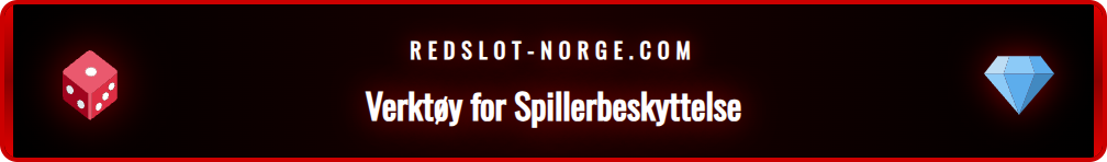 Oversikt over Redslots verktøy for ansvarlig spilling på en PC-skjerm.