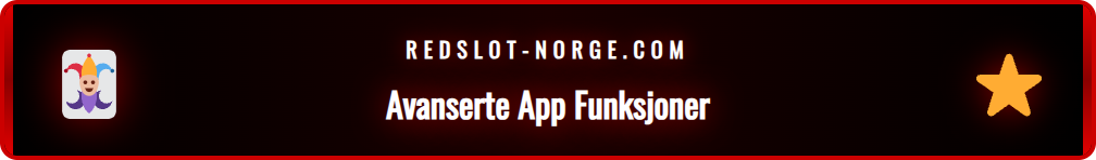 Skjermbilde som viser avanserte tips og triks i Redslot applikasjonen.