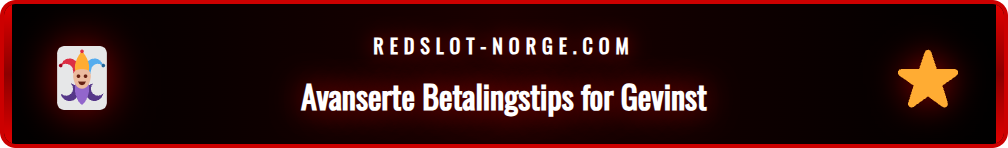 Skjermbilde av avanserte innstillinger for Redslot betalingssiden.