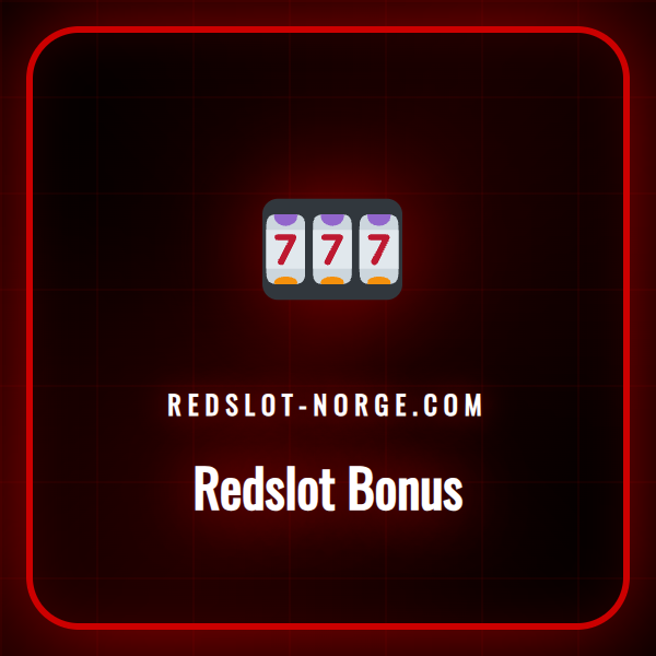 En oversikt over Redslot Bonus tilbud vist på en dataskjerm.