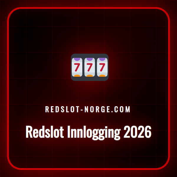 En dataskjerm som viser den offisielle Redslot Innlogging 2026-siden.