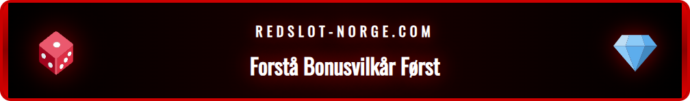 Illustrasjon av vilkår og betingelser for en Redslot bonuskode.