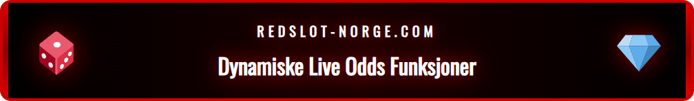 Oversikt over Redslot sin plattform for live odds betting.