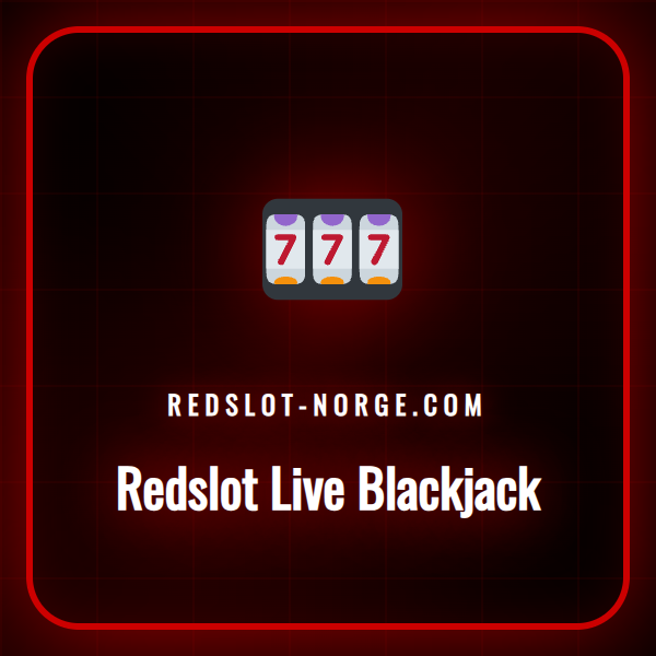 En profesjonell dealer ved et Redslot Live Blackjack-bord, klar til å dele ut kort.