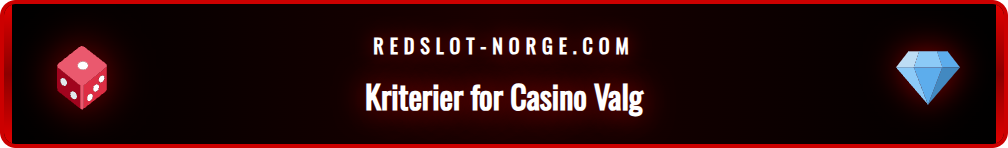 Illustrasjon som viser nøkkelkriterier for en Redslot sammenligning.